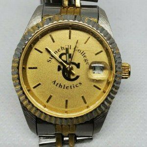 Stonehill College Athletic Ladies Water Resistant Stainless Steel Back Watch